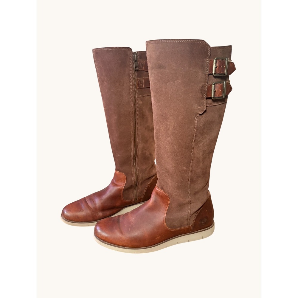 Timberland Earthkeepers Brown Leather & Suede Tall Boots Women's 9